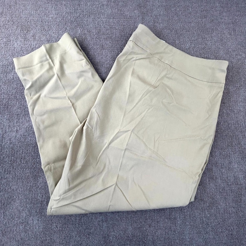 Alfani Pants Women 28W Cream Beige Tummy Control High Waisted Skinny Leg Pull On